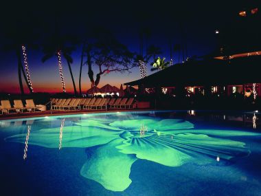 Hawaii Resort Pool At Dusk