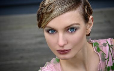 Vintage Hairstyle Blue Eyed Woman Portrait Photography