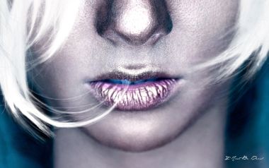 Cool Tone Metallic Creative Makeup Portrait Closeup