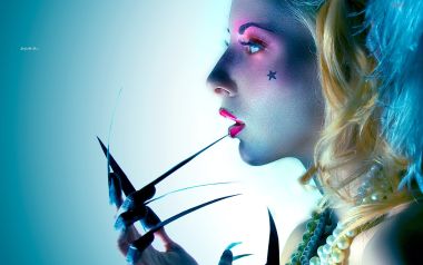 Surreal Creative Portrait Of Woman With Sharp Long Nails