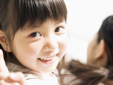 Smiling Cute East Asian Little Girl Portrait Photo Childrens Day