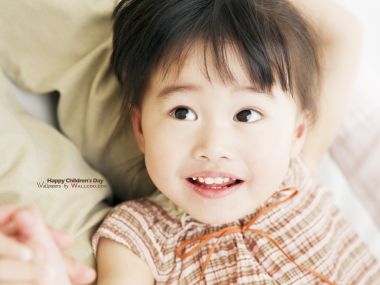 Cute East Asian Little Girl Children Day Portrait Photo