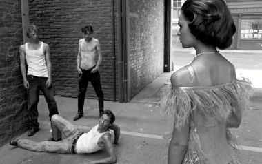 Daria Werbowy Vintage Black And White Street Fashion Photography