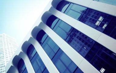 现代城市摩天大楼玻璃幕墙建筑摄影