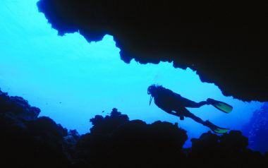 Exploring Sea Caves Kadavu Fiji Scuba Diving