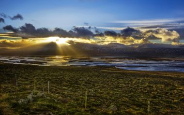 Iceland Fjord Sunset Hdr Landscape Photography