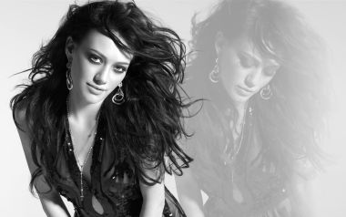 Hilary Duff Black And White Fashion HD Portrait Photo