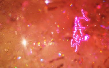 Pink Neon Glitter Dreamy Background