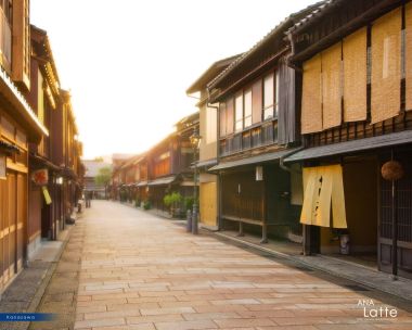 日本金泽东茶屋街古建筑街道
