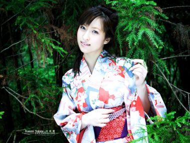 仲根霞 林间和服清新人像写真