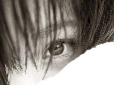 Sepia Soft Focus Female Eye Portrait Closeup