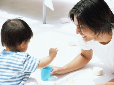 Sunny Home Father Son Warm Parent Child Interaction
