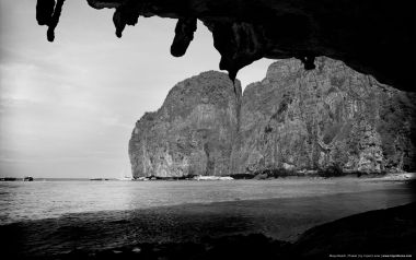 Maya Bay Phuket Black And White Landscape