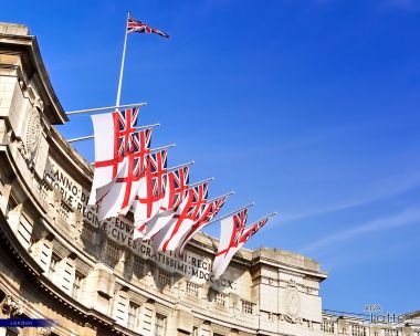 White Ensign Flags At Admiralty Arch London