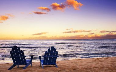 Sunset At Kona Hawaii Beach