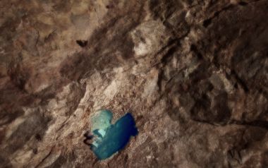 Heart Shaped Blue Pool In Rock