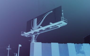 Surreal Pipe Billboard Negative Photography