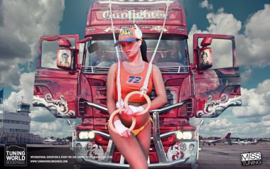 Miss Tuning 2013 October Calendar Modified Truck Pinup