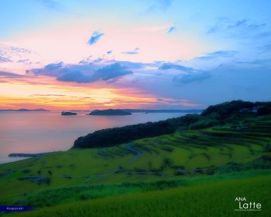 Nagasaki Coastal Rice Terraces Sunset