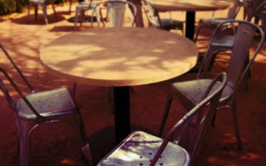 Peaceful Afternoon Outdoor Cafe Seating
