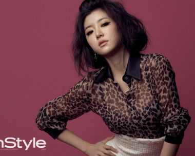 Instyle Korean Celebrity Leopard Print Shirt Fashion Portrait