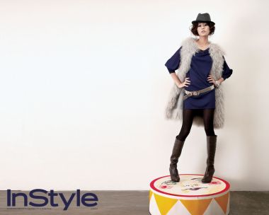Korean Instyle Magazine Fashion Women Autumn Winter Outfit Portrait