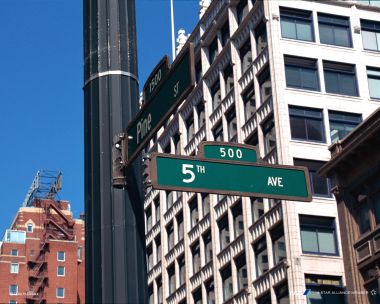 Seattle 5th Ave And Pine St Street Sign
