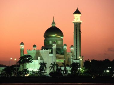 Sultan Omar Ali Saifuddin Mosque Brunei Sunset View