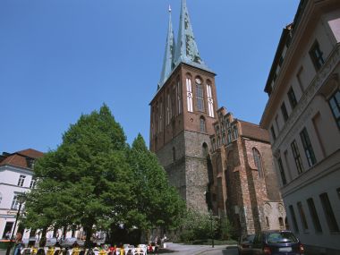 Nikolai Church Berlin Sunny Old Town Street View
