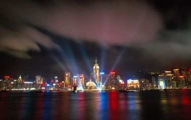 Hong Kong Victoria Harbor A Symphony Of Lights Night View