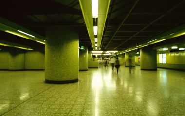 Hong Kong Vintage MTR Station Hall Long Exposure