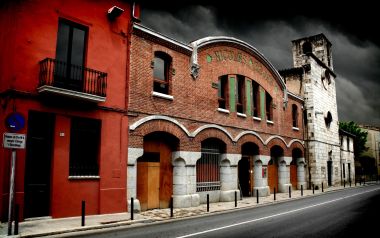 Spain Girona Old Town Red Brick Street Hdr Photography