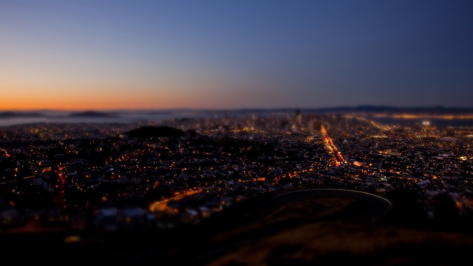 San Francisco Twin Peaks Night View