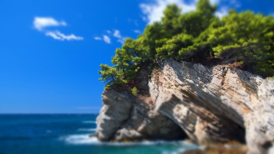 Petrovac Na Moru Coastal Cliff Natural Scenery In Montenegro