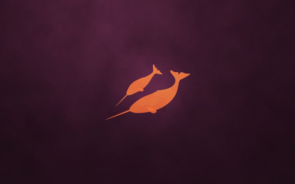 Purple Sea Narwhal Silhouettes By Wyatt Kirby