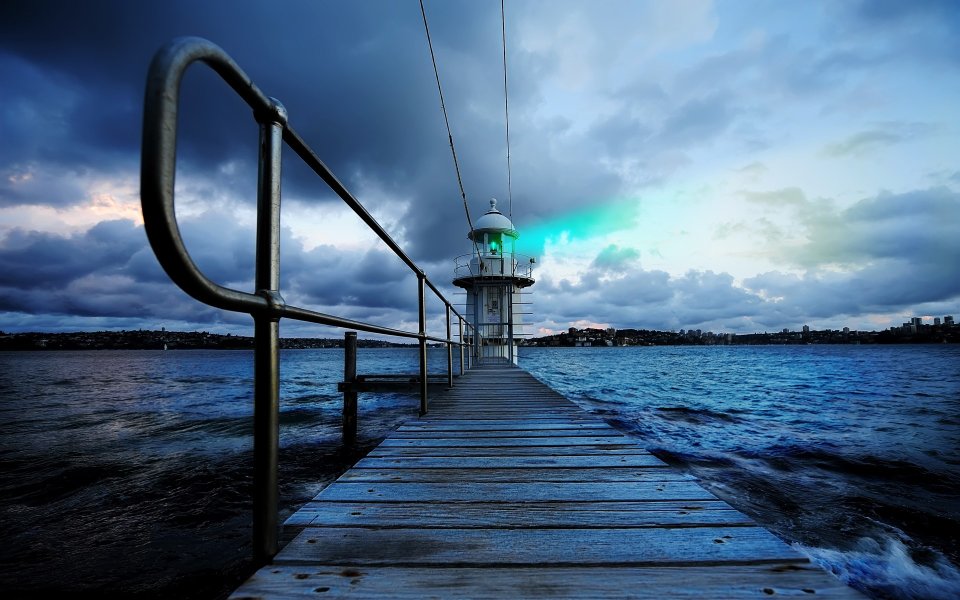 Australia Sydney Lighthouse Wooden Pier