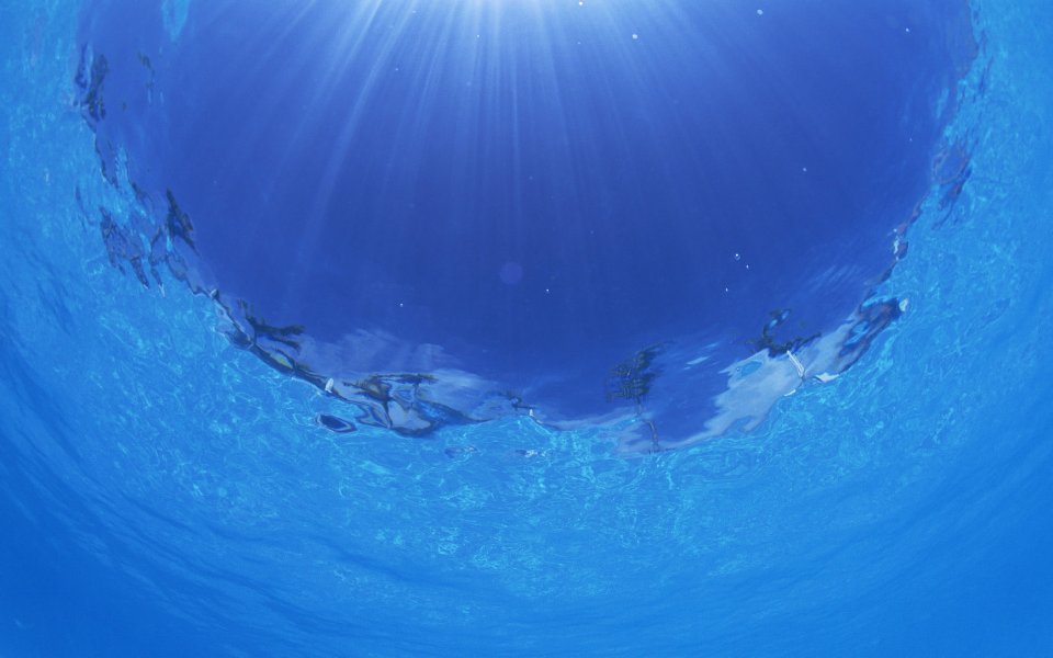Okinawa Beach Underwater Sunlight Photography