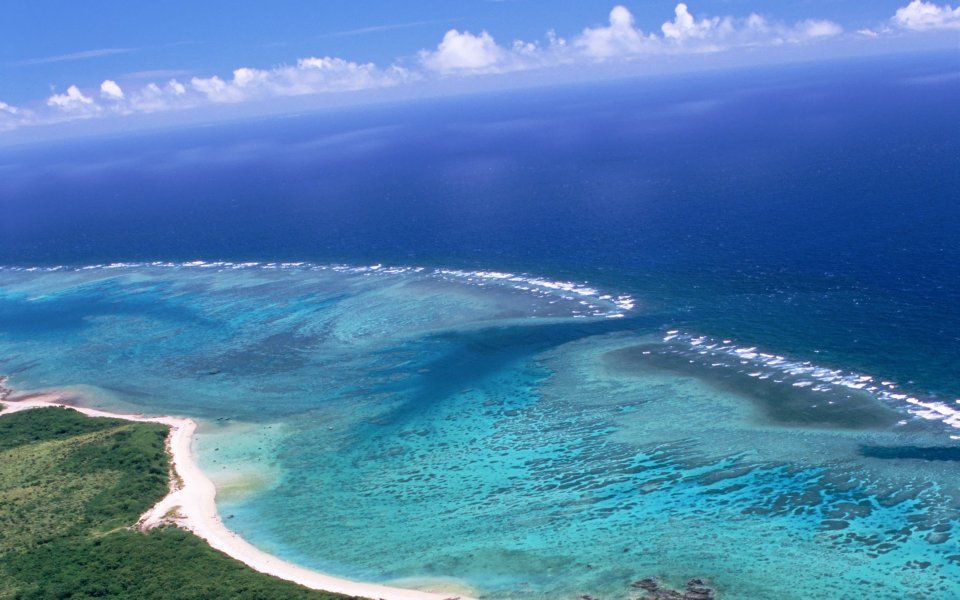 Okinawa Beach Coral Reef Natural Scenery
