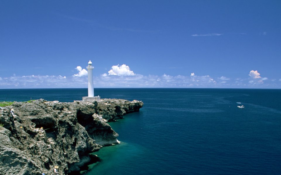 Japan Okinawa Lighthouse Coastal Scenery