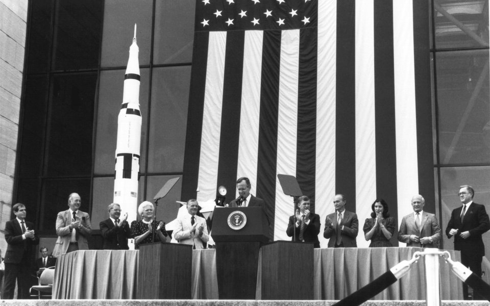 US Space Program Speech Scene