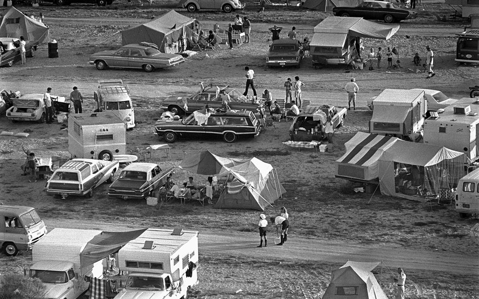 Vintage American Camping Scene