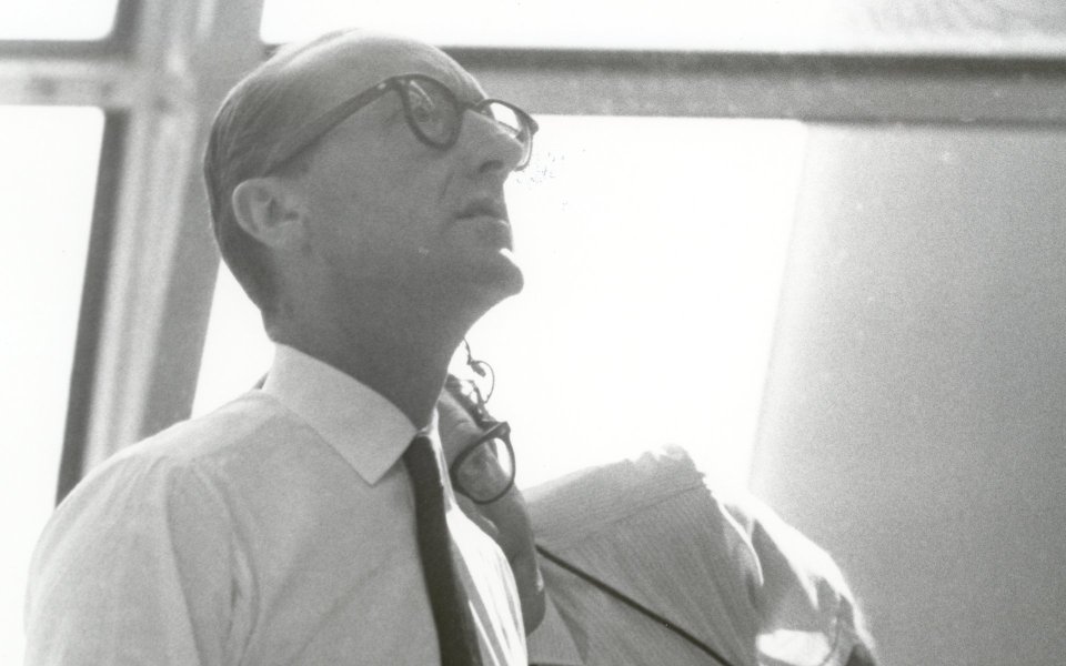 Architect Ludwig Mies Van Der Rohe At Construction Site