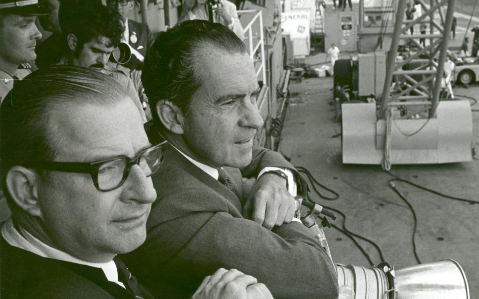 Richard Nixon And Aide Black And White Documentary Photo