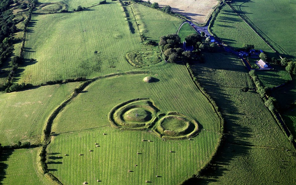 Ireland Ancient Ring Ditches Aerial View