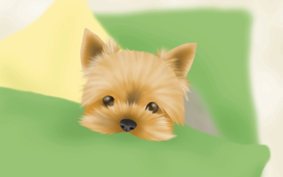 Cute Yorkshire Terrier Illustration