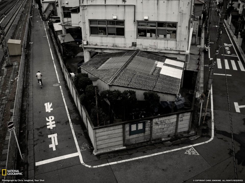 Japan Tokyo Railway Street Black And White Photography