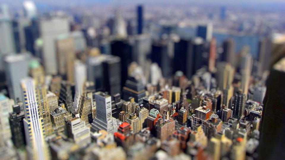 Tilt Shift City Micro Landscape