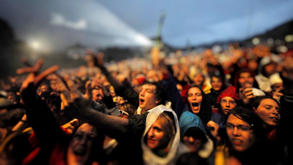 Tilt Shift Photography Music Festival Crowd