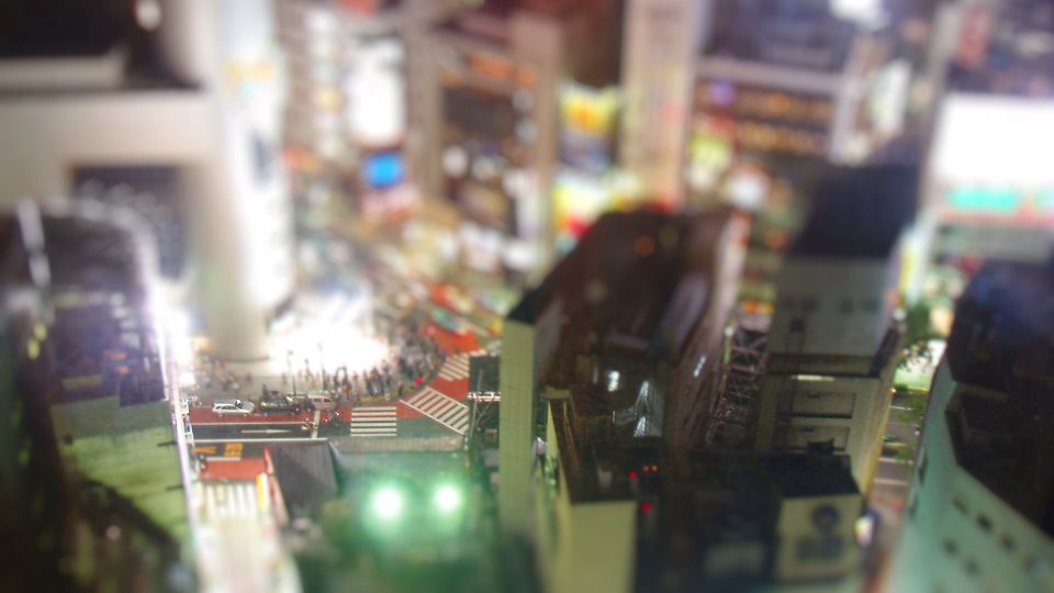 Japan City Night Tilt Shift Photography