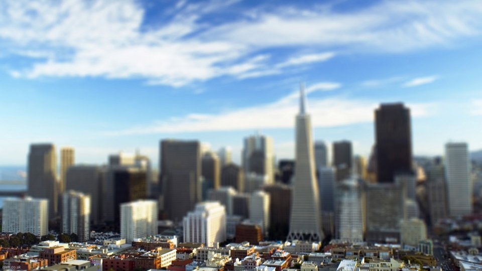 San Francisco Tiltshift City Skyline